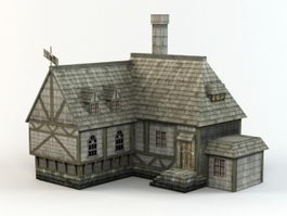 Medieval Village House 3d model preview
