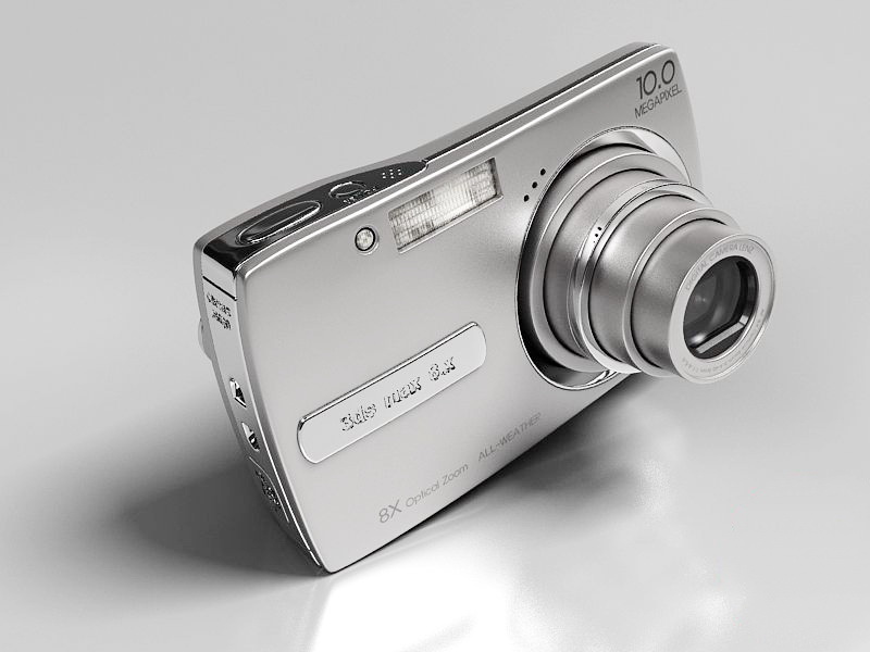 Compact Digital Camera 3d rendering
