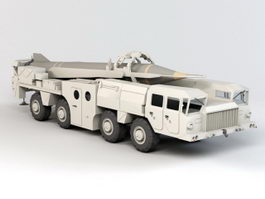 Scud Missile Truck Vehicle 3d model preview