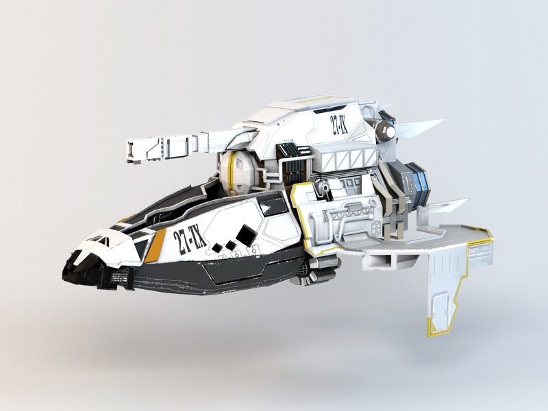 Sci-Fi Assault Gunship 3d rendering