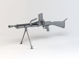 ZB 26 Light Machine Gun 3d model preview