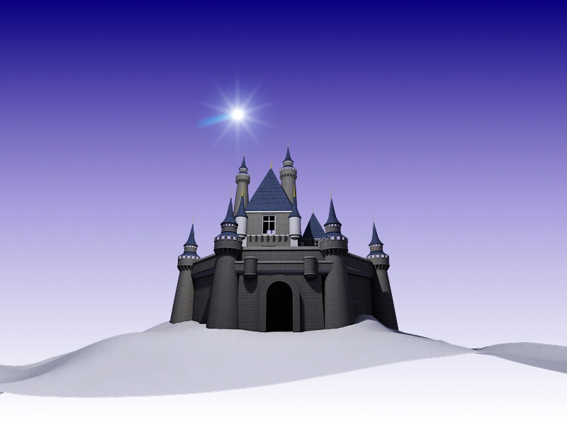 Disney Castle Animated 3d rendering