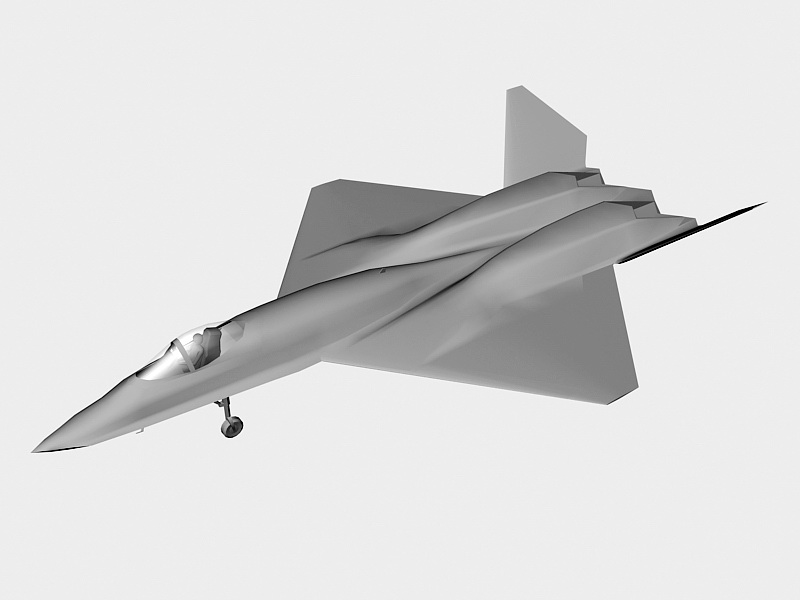 YF-23 Stealth Fighter Aircraft 3d rendering