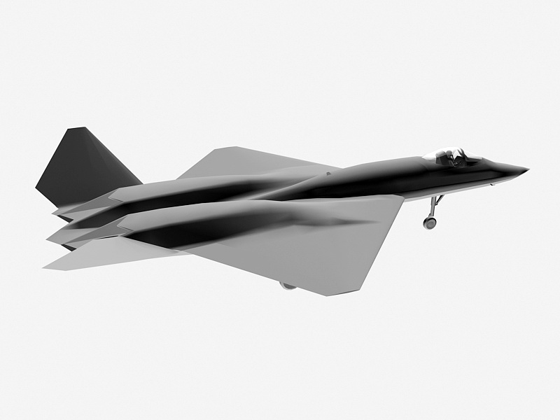 YF-23 Stealth Fighter Aircraft 3d rendering