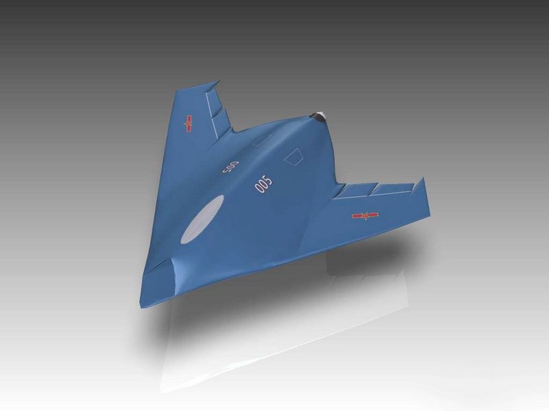 Chinese Flying Wing UAV 3d rendering