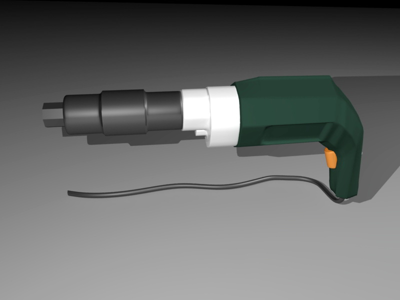 Corded Drill 3d rendering