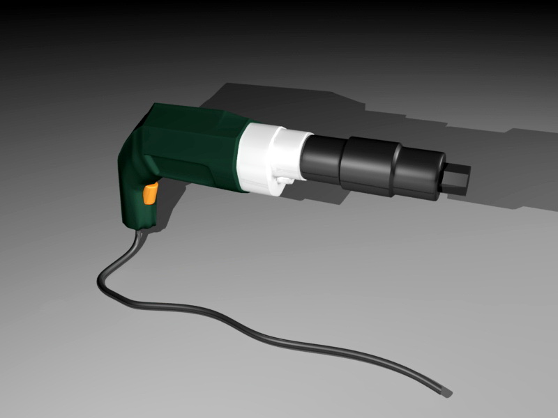 Corded Drill 3d rendering