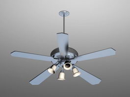 Ceiling Fan with Lights 3d model preview