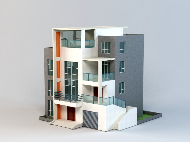 Multi-layered House 3d rendering
