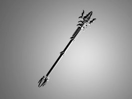 Skull Staff 3d preview
