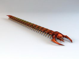 Anime Centipede 3d model preview
