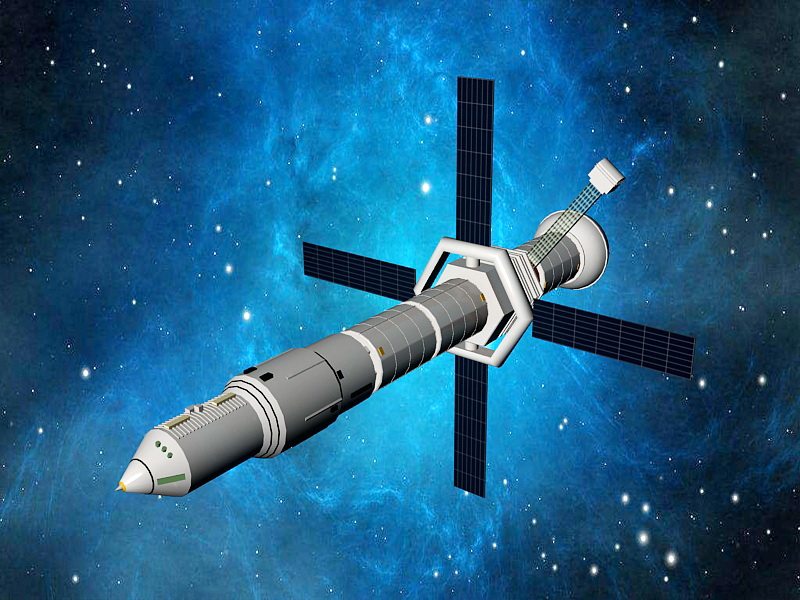 Artificial Satellite 3d rendering