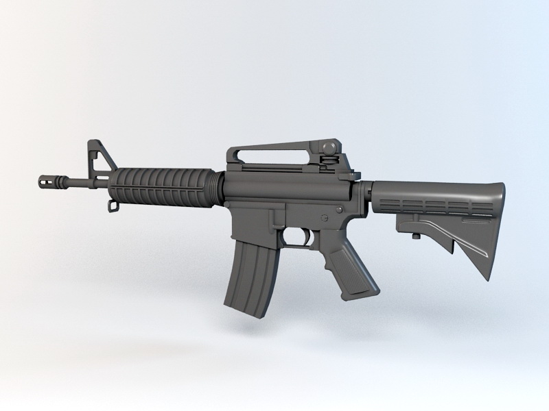 American M4 Carbine 3d rendering