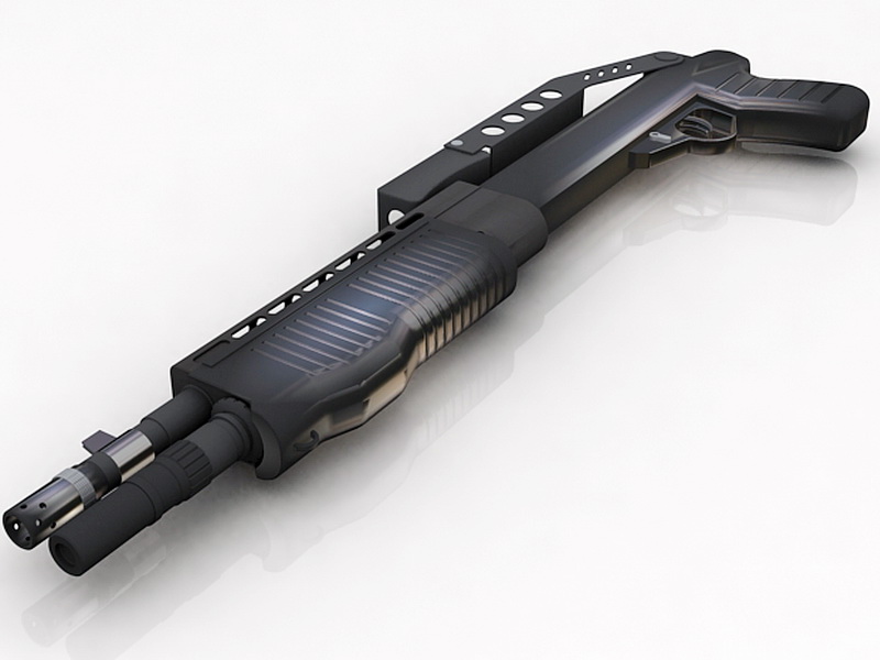 SPAS-12 Combat Shotgun 3d rendering