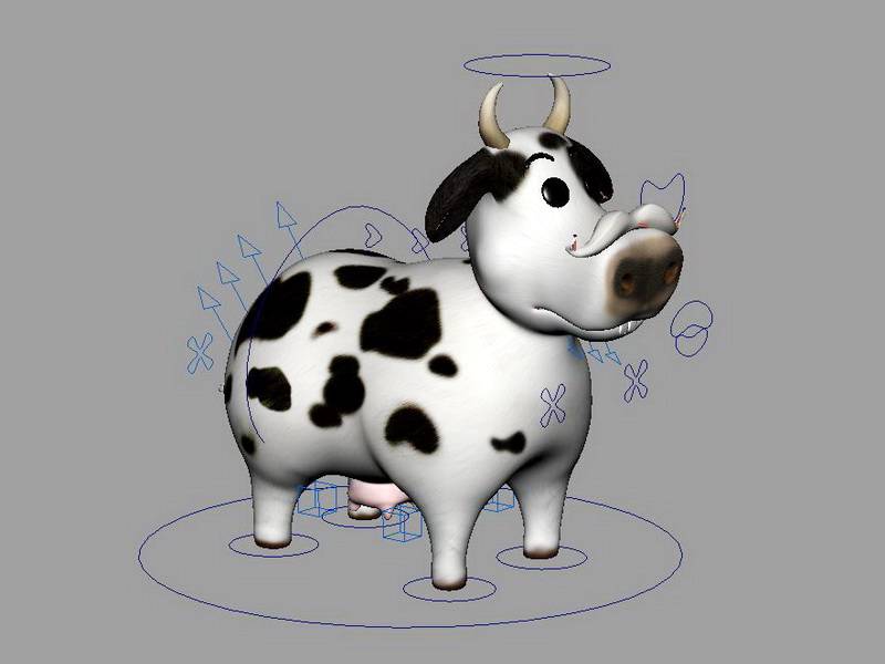 Cow Rig 3d rendering