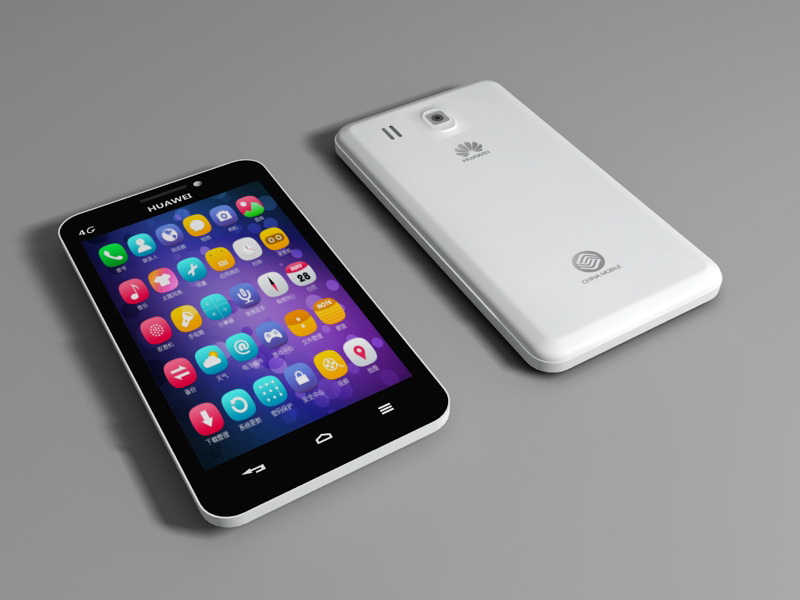 Huawei Android Phone 3d rendering