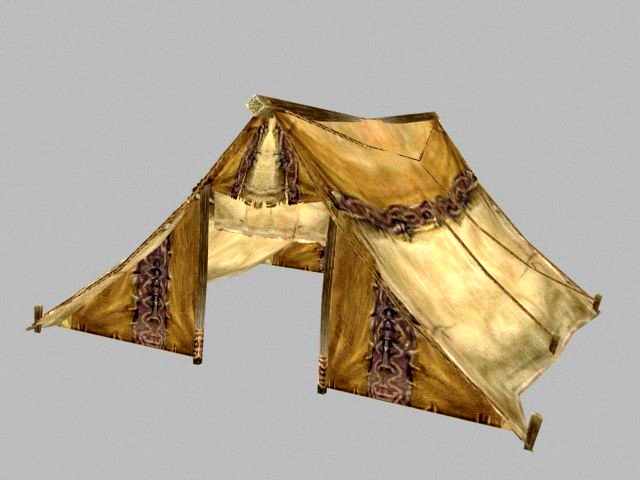 Ancient Tent 3d rendering