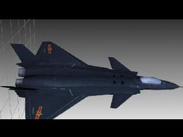 J-20 Chinese Fighter Aircraft 3d model preview