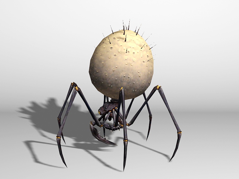 Orb Spider Creature 3d rendering