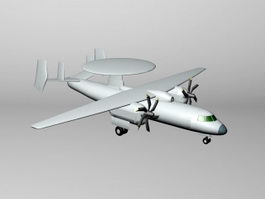 Y-7 AWACS 3d model preview