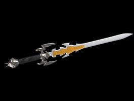 Elven Sword 3d model preview