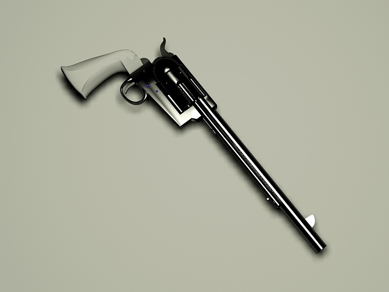 Cowboy Revolver 3d rendering