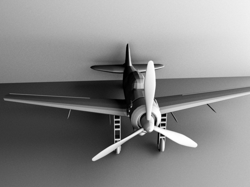 Old Airplane 3d rendering