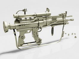 Steampunk Assault Rifle 3d preview