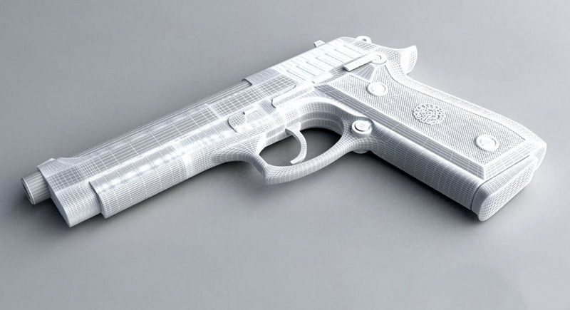 Taurus PT24/7 Pistol 3d rendering