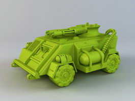 Military Wheeled Armored Vehicle 3d model preview
