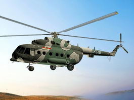 Chinese Mi-171 Helicopter Animated 3d model preview