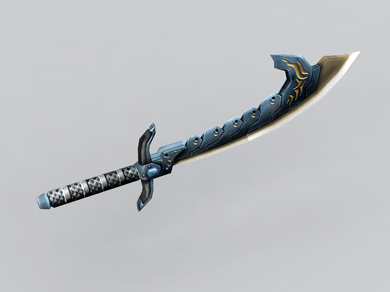 Anime Sword 3d rendering