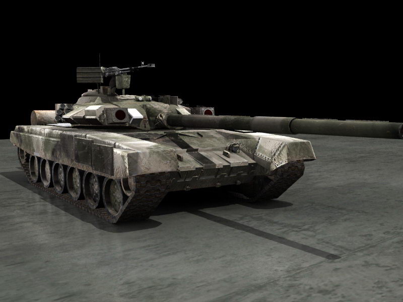 Russian T-90 Battle Tank 3d rendering
