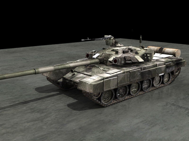 Russian T-90 Battle Tank 3d rendering