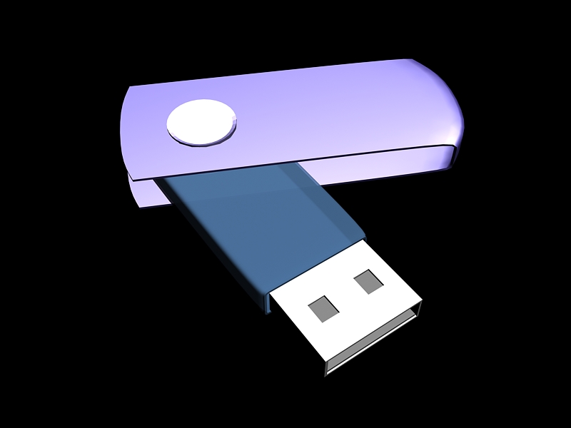 USB Flash Drive 3d rendering