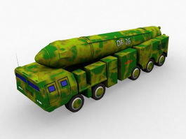 DF-26 Ballistic Missile 3d model preview