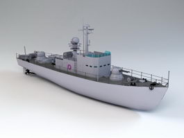 Military Patrol Boat 3d model preview