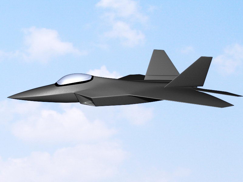 F-22 Fighter Aircraft 3d rendering