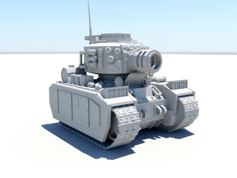 Cartoon Tank 3d rendering