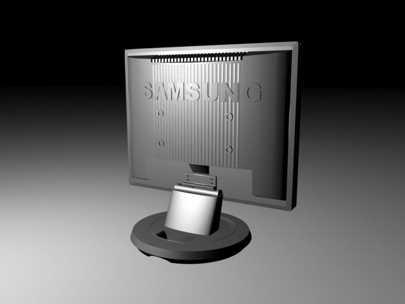 Samsung LCD Monitor 3d rendering