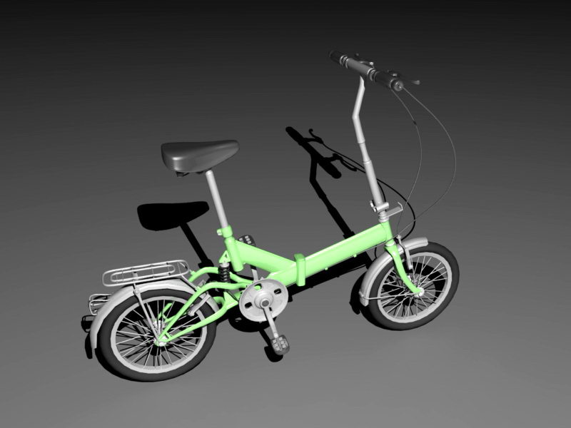 Lady City Bike 3d rendering