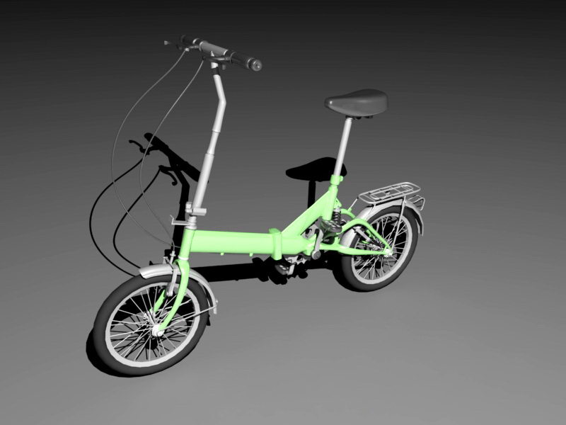 Lady City Bike 3d rendering