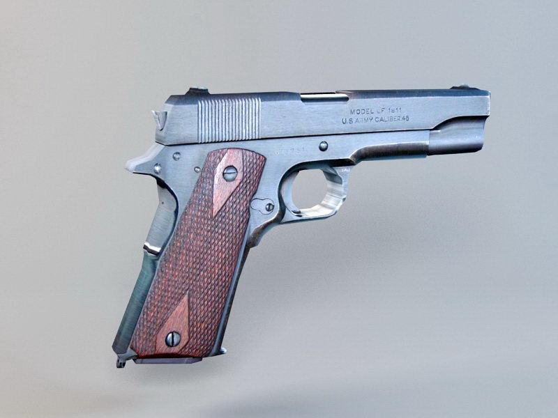 M1911 Pistol 3d rendering