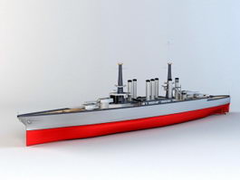 Lexington-class Battlecruiser 3d model preview