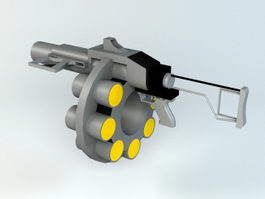 Revolver Grenade Launcher 3d model preview