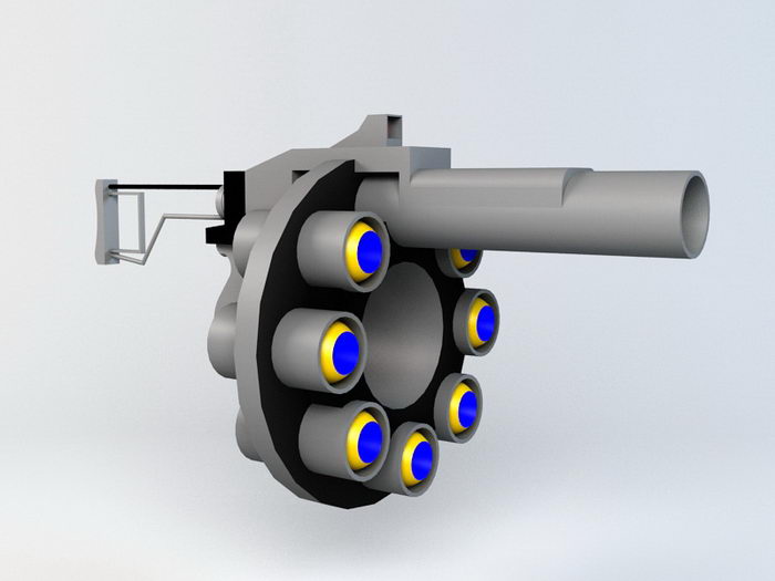 Revolver Grenade Launcher 3d rendering