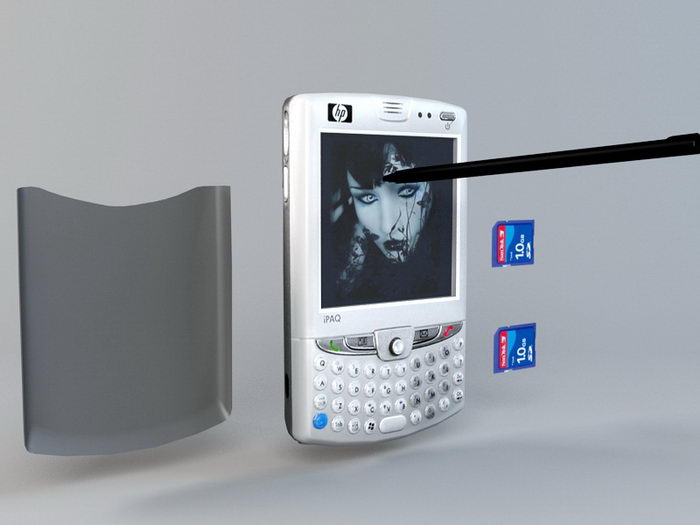 HP iPAQ HW6515 PDA 3d rendering