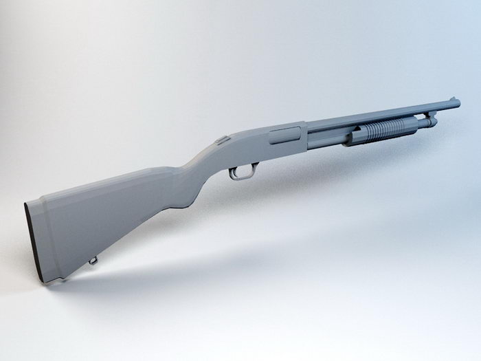 Remington 870 Shotgun 3d rendering