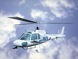 Civil Helicopter 3d model preview