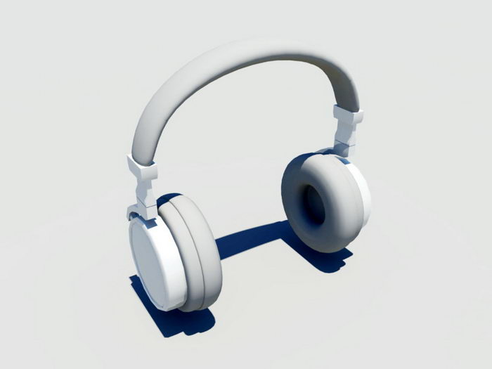 Full Size Headphone 3d rendering